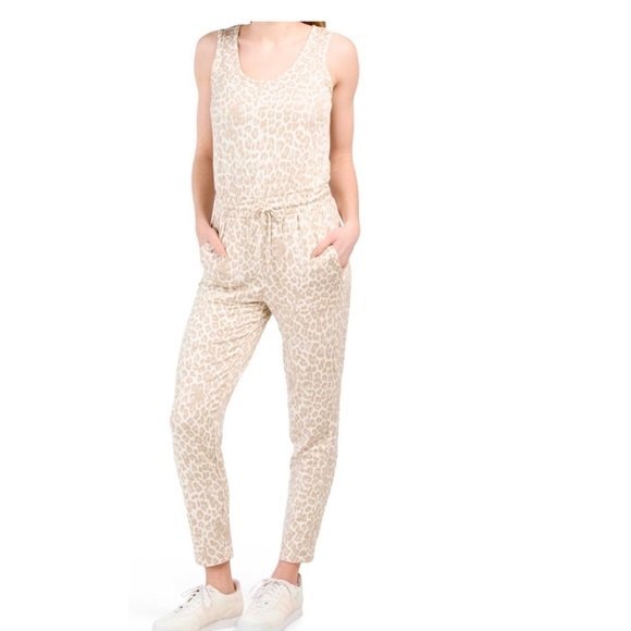 RACHEL ZOE Leopard Printed Scoop Neck Jumpsuit S - Picture 2 of 15